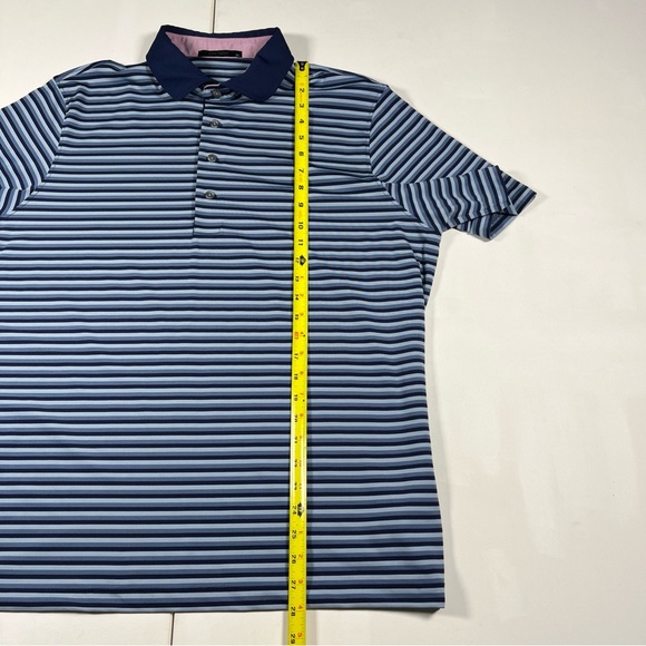 Greyson Polo Shirt Blue Striped Wolf Golf Performance Stretch Men’s XL - Picture 8 of 15